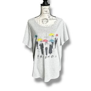 Friends The Television Series Shirt Women's Gray Graphic Short Sleeve Tshirt 1X